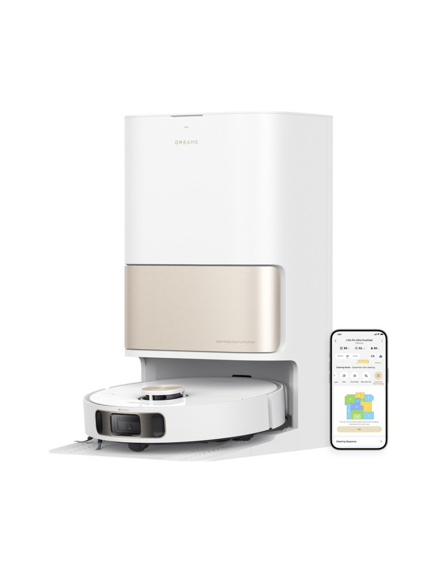 Dreame L10s Pro Ultra Heat Robot Süpürge Beyaz, 7.000PA Emiş Gücü,